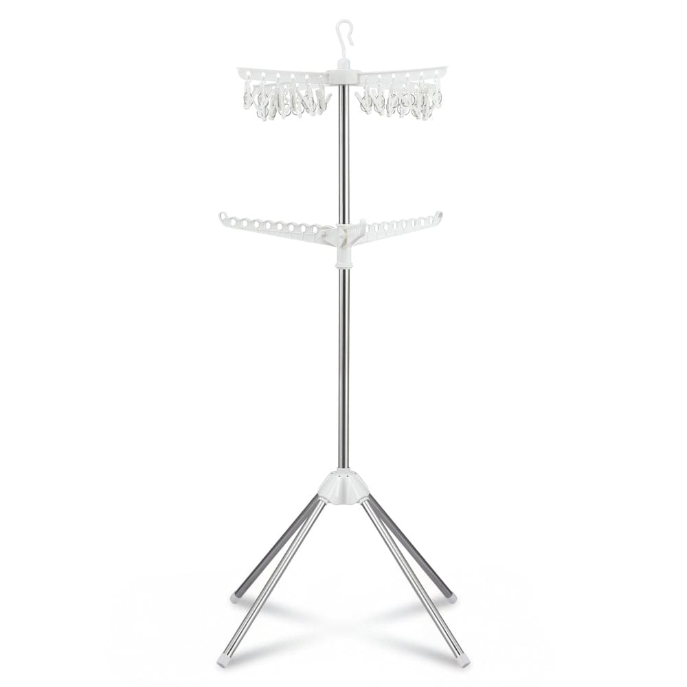 Artiss Furniture > Living Room > Coat Racks Artiss Clothes Rack Airer 2 Tier Rotatable Hanger Foldable
