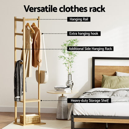 Artiss Furniture > Living Room > Coat Racks Artiss Clothes Rack Airer Coat Stand Bamboo