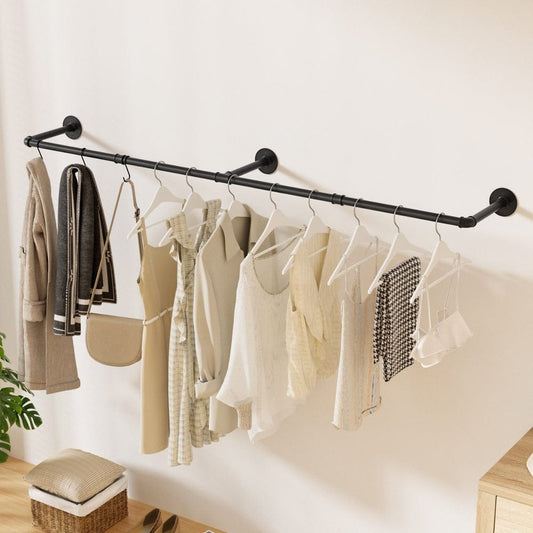Artiss Furniture > Living Room > Coat Racks Artiss Clothes Rack Airer Floating Shelf Metal