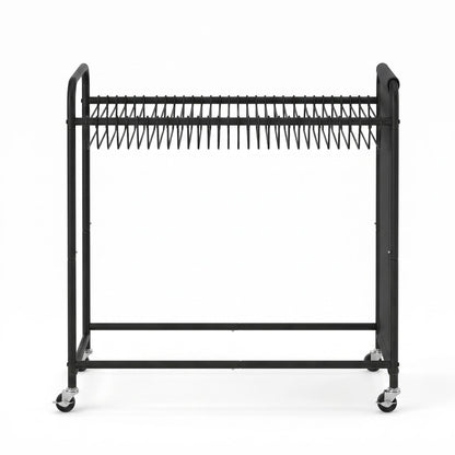 Artiss Furniture > Living Room > Coat Racks Artiss Pants Trolley Mobile Clothes Rack Clothing Stand with 30 Hangers Wheels Storage Organizer Bag