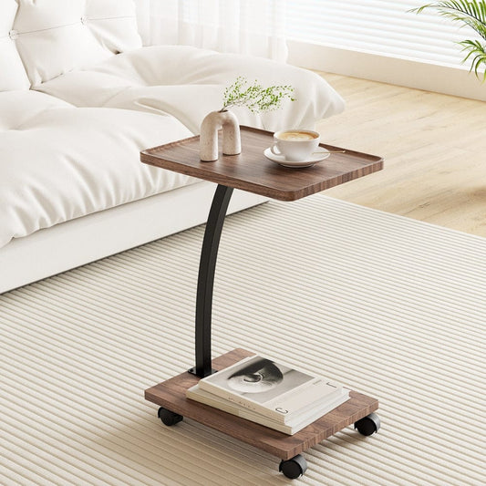 Artiss Furniture > Living Room > Coffee Tables Artiss Coffee Table C Shaped