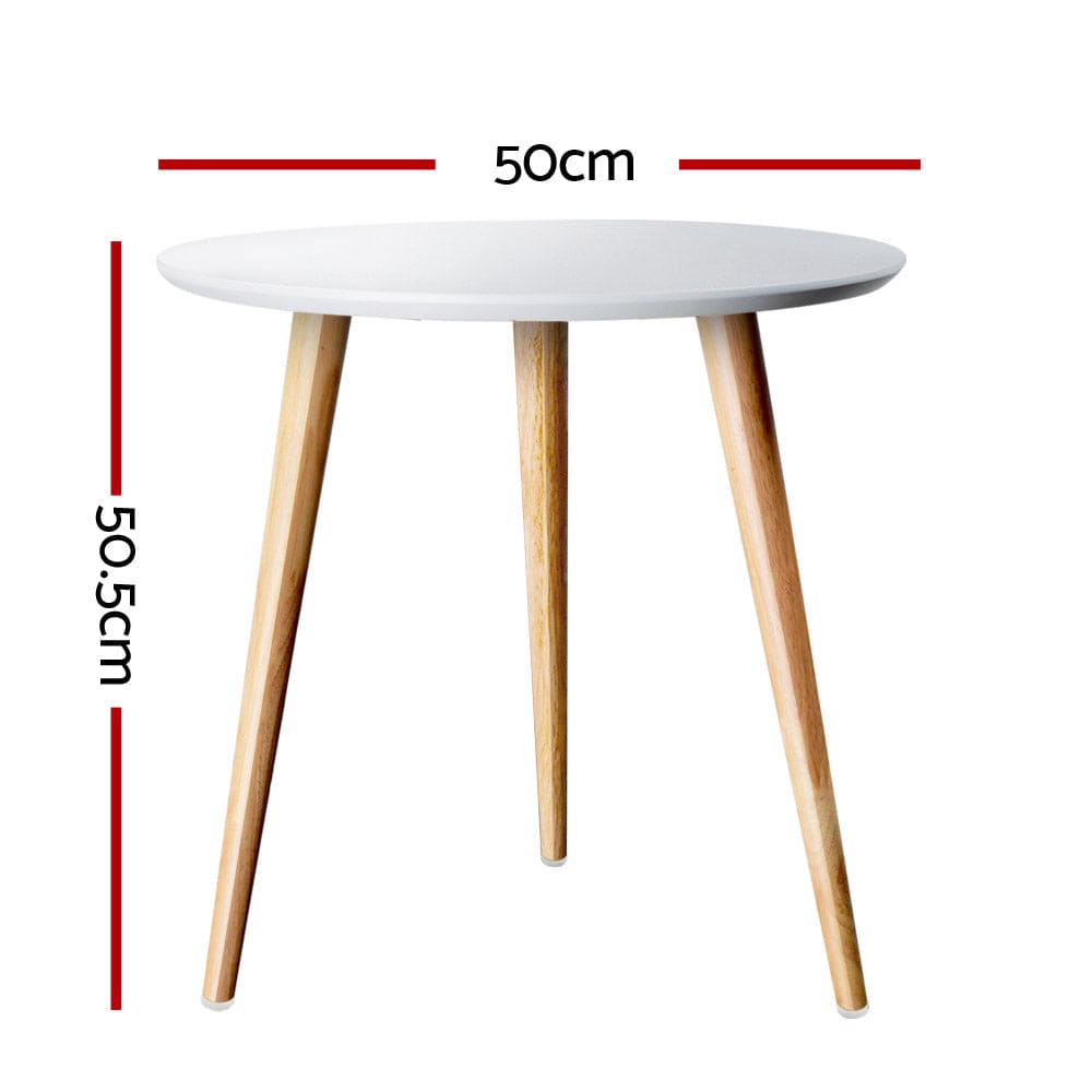 Artiss Furniture > Living Room > Coffee Tables Artiss Coffee Table Round 50CM Callix