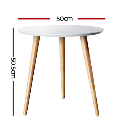 Artiss Furniture > Living Room > Coffee Tables Artiss Coffee Table Round 50CM Callix