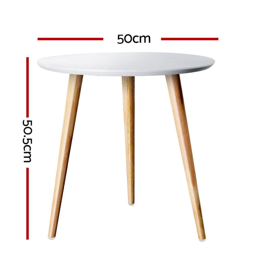 Artiss Furniture > Living Room > Coffee Tables Artiss Coffee Table Round 50CM Callix