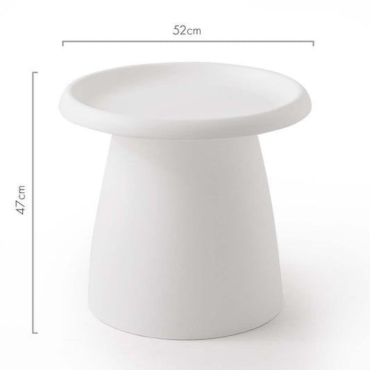 Artiss Furniture > Living Room > Coffee Tables Artiss Coffee Table Round 52CM Plastic White