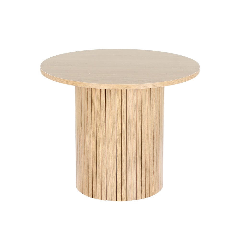 Artiss Furniture > Living Room > Coffee Tables Artiss Coffee Table Round Fluted Base PIIA