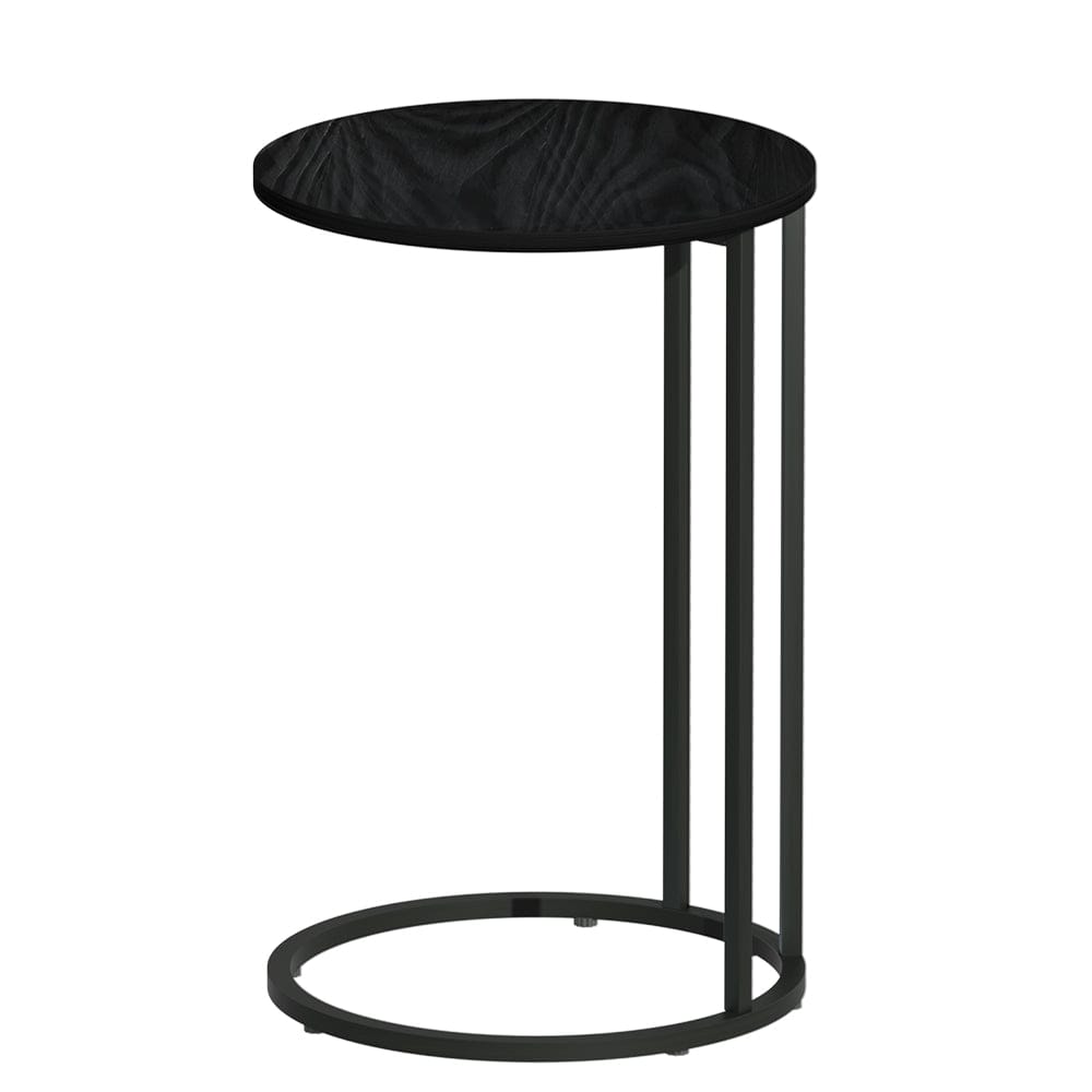 Artiss Furniture > Living Room > Coffee Tables Artiss Coffee Table Side Table Round Black Martha