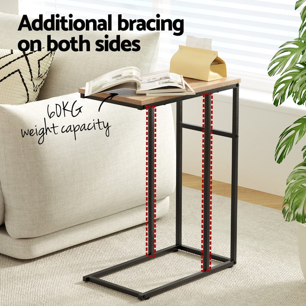 Artiss Furniture > Living Room > Coffee Tables Artiss Coffee Table Side Table Walnut Anika