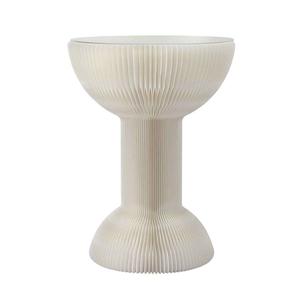Artiss Furniture > Living Room > Coffee Tables Artiss Paper End Table Honeycomb Coffee Table Foldable Round Bedside Side Table White 40x55cm