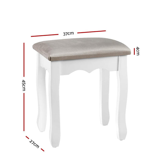 Artiss Furniture > Living Room > Ottomans & Footstools Artiss Dressing Table Stool Velvet Grey