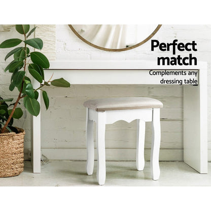 Artiss Furniture > Living Room > Ottomans & Footstools Artiss Dressing Table Stool Velvet Grey