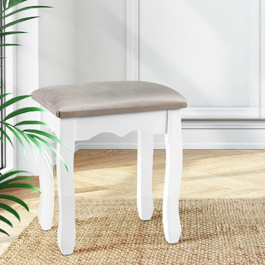 Artiss Furniture > Living Room > Ottomans & Footstools Artiss Dressing Table Stool Velvet Grey