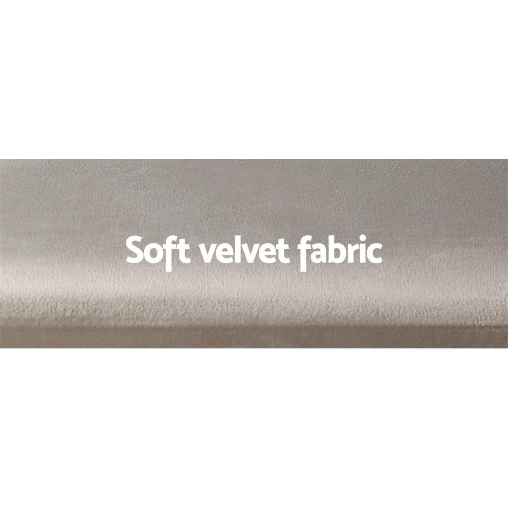 Artiss Furniture > Living Room > Ottomans & Footstools Artiss Dressing Table Stool Velvet Grey