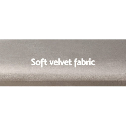 Artiss Furniture > Living Room > Ottomans & Footstools Artiss Dressing Table Stool Velvet Grey