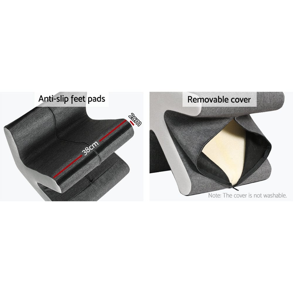 Artiss Furniture > Living Room > Ottomans & Footstools Artiss Ottoman Foot Stool Arrow Linen Grey