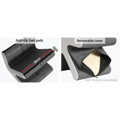 Artiss Furniture > Living Room > Ottomans & Footstools Artiss Ottoman Foot Stool Arrow Linen Grey