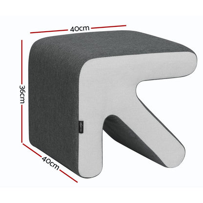 Artiss Furniture > Living Room > Ottomans & Footstools Artiss Ottoman Foot Stool Arrow Linen Grey