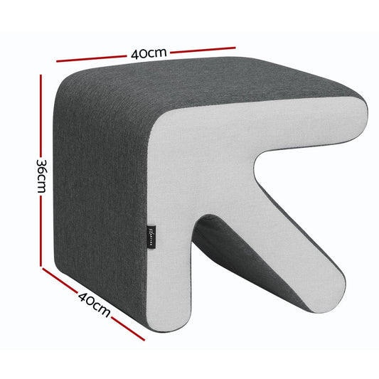 Artiss Furniture > Living Room > Ottomans & Footstools Artiss Ottoman Foot Stool Arrow Linen Grey