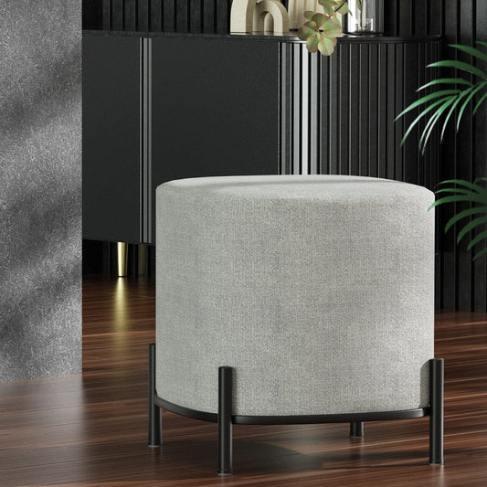Artiss Furniture > Living Room > Ottomans & Footstools Artiss Ottoman Foot Stool Square Linen Grey