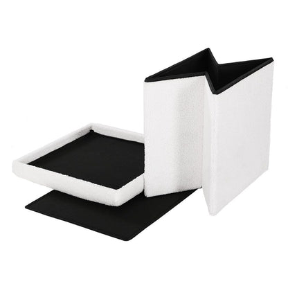 Artiss Furniture > Living Room > Ottomans & Footstools Artiss Ottoman Storage Foot Stool Vanity Square Teddy