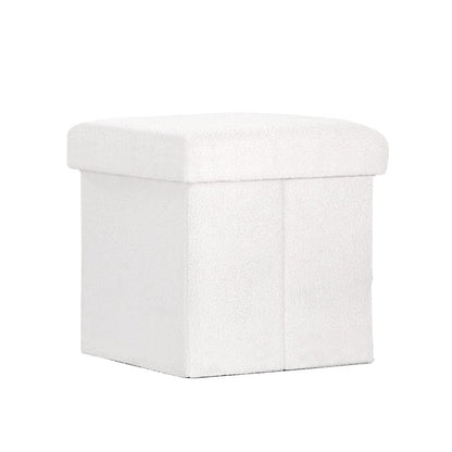 Artiss Furniture > Living Room > Ottomans & Footstools Artiss Ottoman Storage Foot Stool Vanity Square Teddy