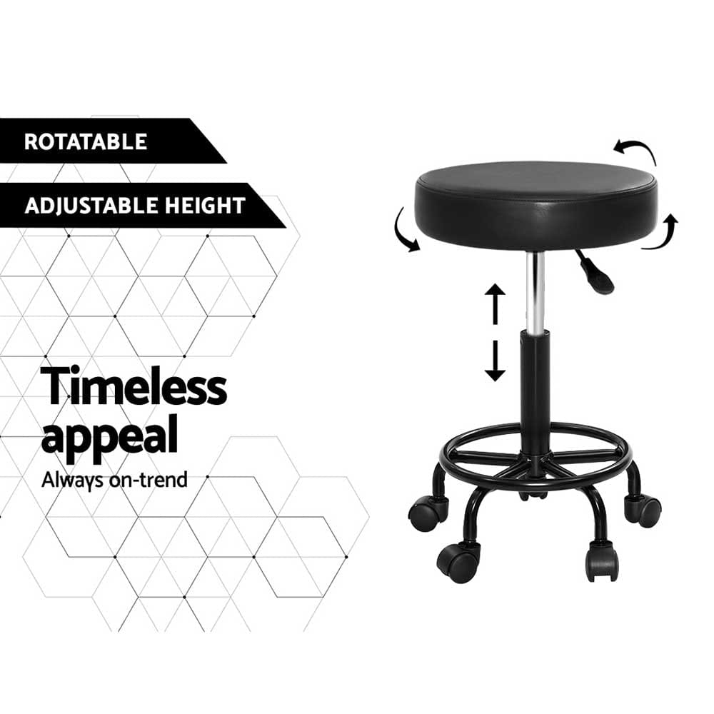 Artiss Furniture > Living Room > Ottomans & Footstools Artiss Salon Stool Round Swivel Chair