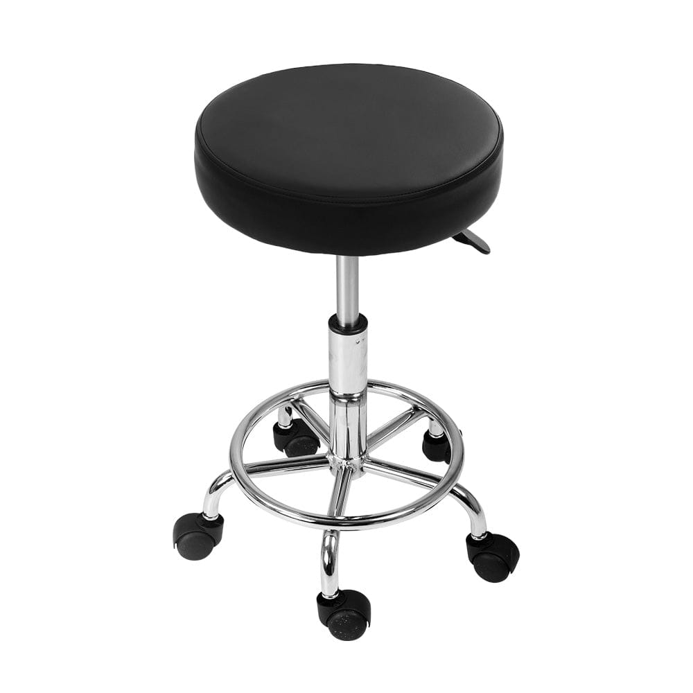Artiss Furniture > Living Room > Ottomans & Footstools Artiss Salon Stool Round Swivel Chair Black