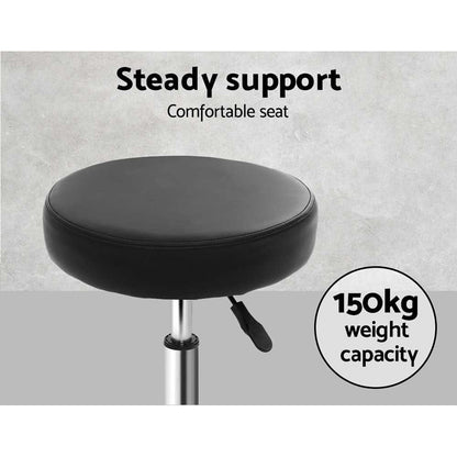 Artiss Furniture > Living Room > Ottomans & Footstools Artiss Salon Stool Round Swivel Chair Black