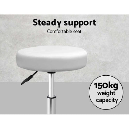 Artiss Furniture > Living Room > Ottomans & Footstools Artiss Salon Stool Round Swivel Chair White