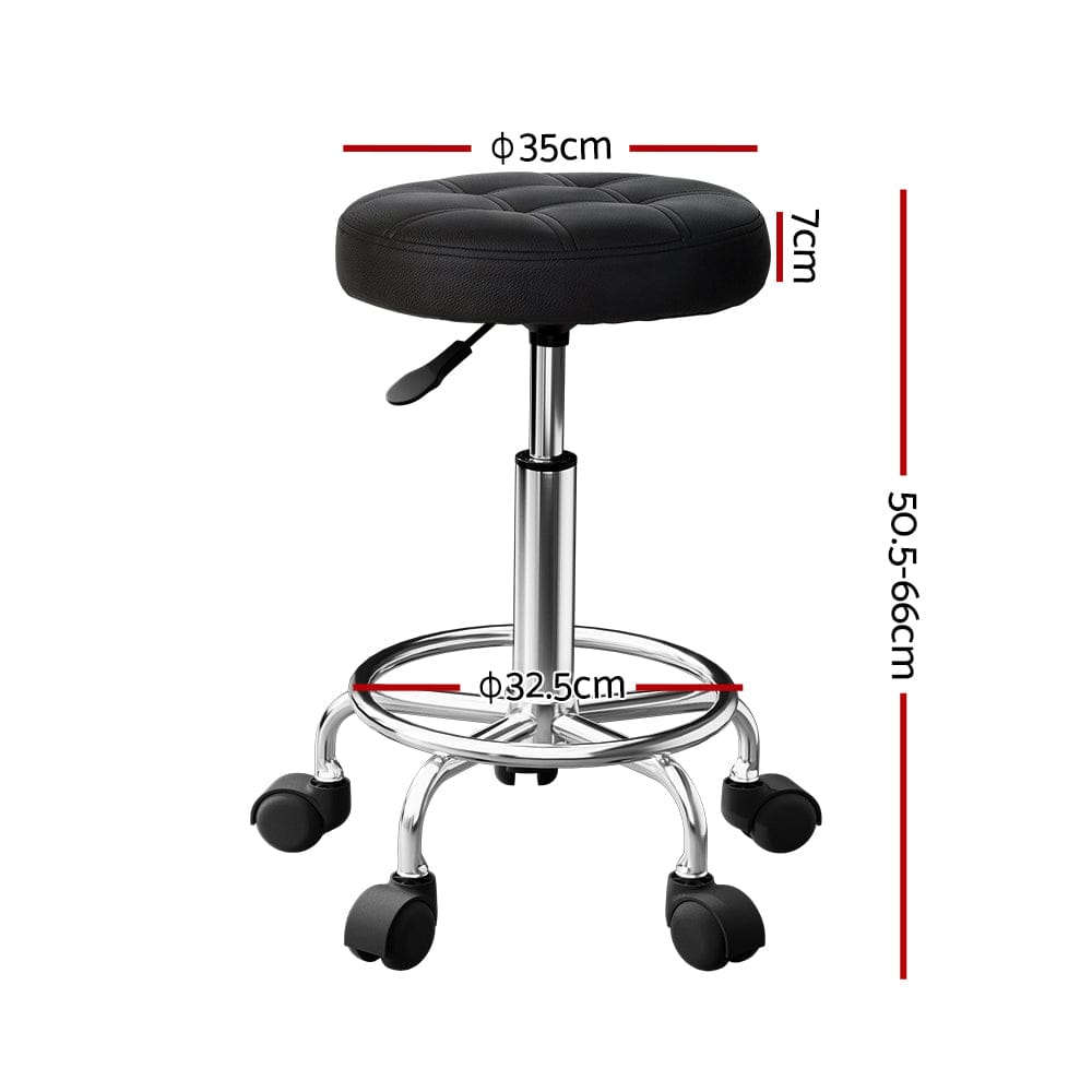 Artiss Furniture > Living Room > Ottomans & Footstools Artiss Salon Stool Round Swivel Chairs