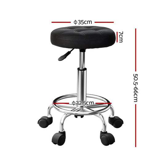 Artiss Furniture > Living Room > Ottomans & Footstools Artiss Salon Stool Round Swivel Chairs
