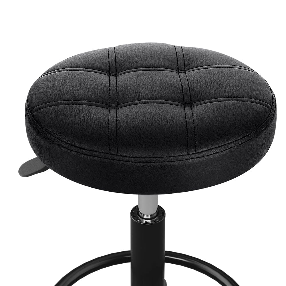 Artiss Furniture > Living Room > Ottomans & Footstools Artiss Salon Stool Round Swivel Chairs Black