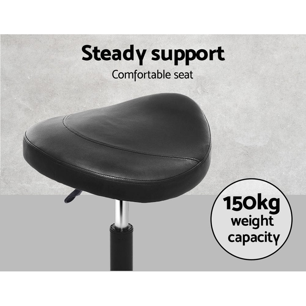 Artiss Furniture > Living Room > Ottomans & Footstools Artiss Salon Stool Saddle Swivel Chair