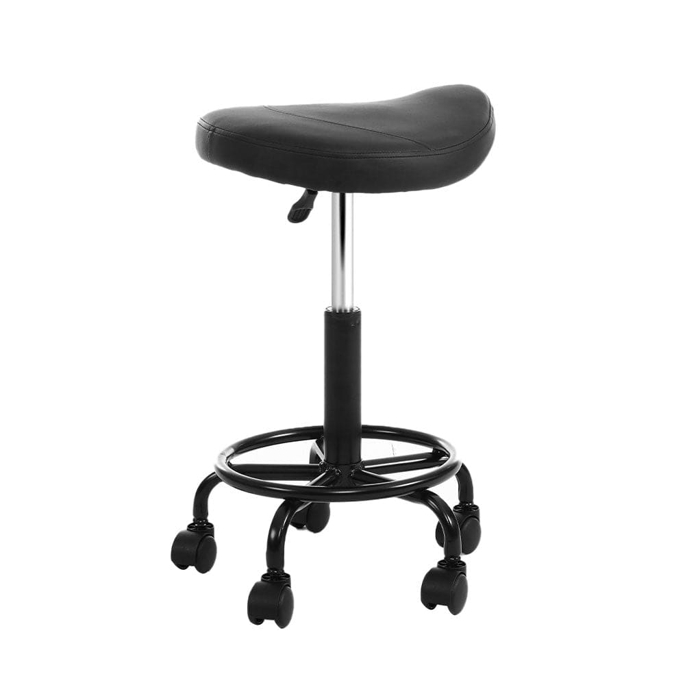 Artiss Furniture > Living Room > Ottomans & Footstools Artiss Salon Stool Saddle Swivel Chair