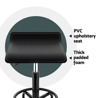 Artiss Furniture > Living Room > Ottomans & Footstools Artiss Salon Stool Square Swivel Chair Black