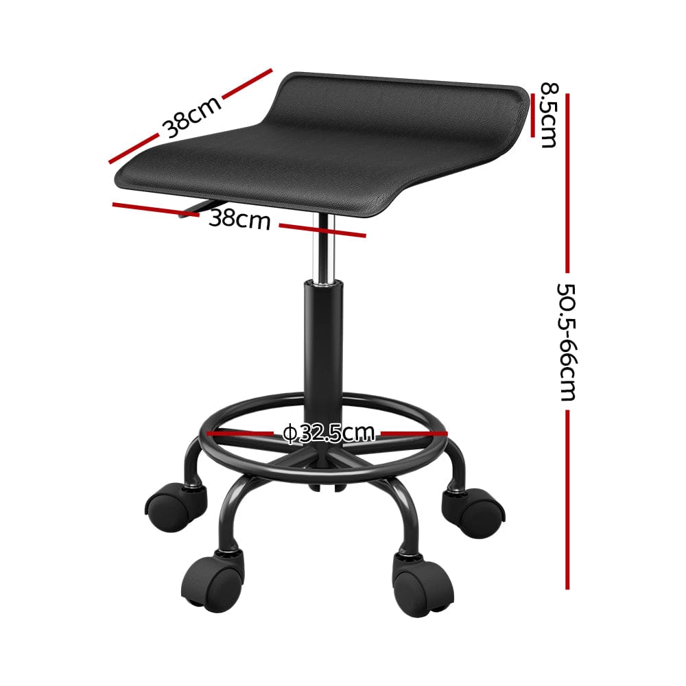 Artiss Furniture > Living Room > Ottomans & Footstools Artiss Salon Stool Square Swivel Chair Black
