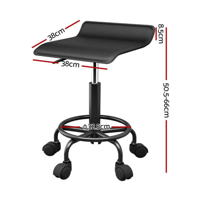 Artiss Furniture > Living Room > Ottomans & Footstools Artiss Salon Stool Square Swivel Chair Black