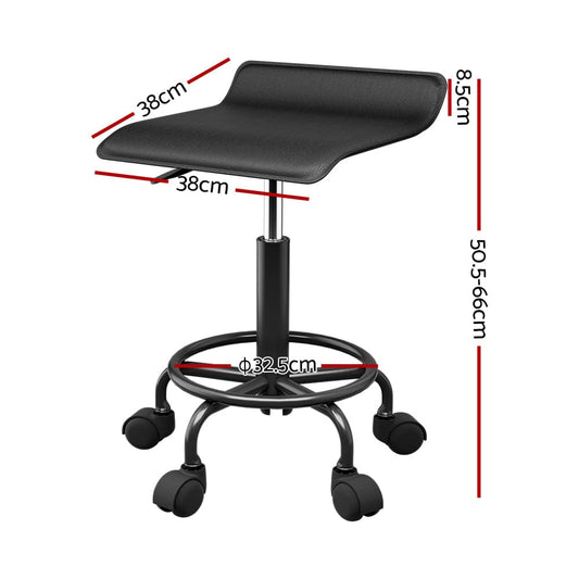 Artiss Furniture > Living Room > Ottomans & Footstools Artiss Salon Stool Square Swivel Chair Black