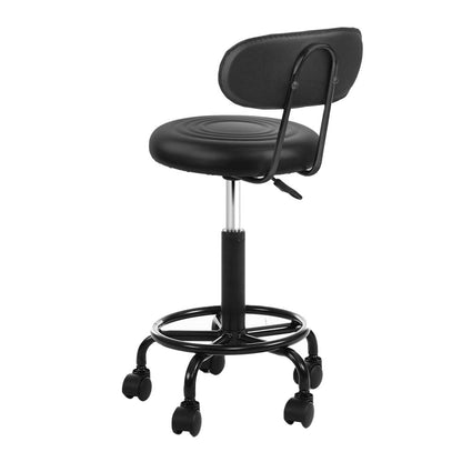 Artiss Furniture > Living Room > Ottomans & Footstools Artiss Salon Stool Swivel Chair Backrest