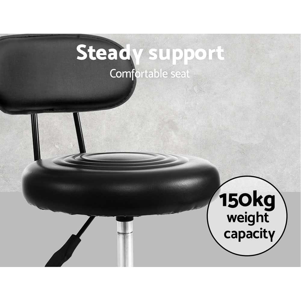 Artiss Furniture > Living Room > Ottomans & Footstools Artiss Salon Stool Swivel Chair Backrest
