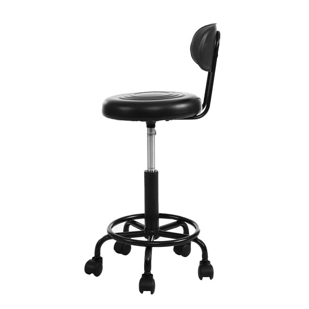 Artiss Furniture > Living Room > Ottomans & Footstools Artiss Salon Stool Swivel Chair Backrest