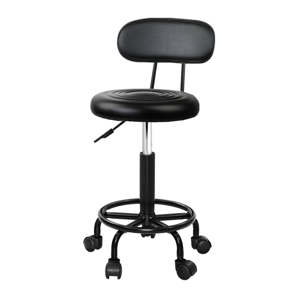 Artiss Furniture > Living Room > Ottomans & Footstools Artiss Salon Stool Swivel Chair Backrest