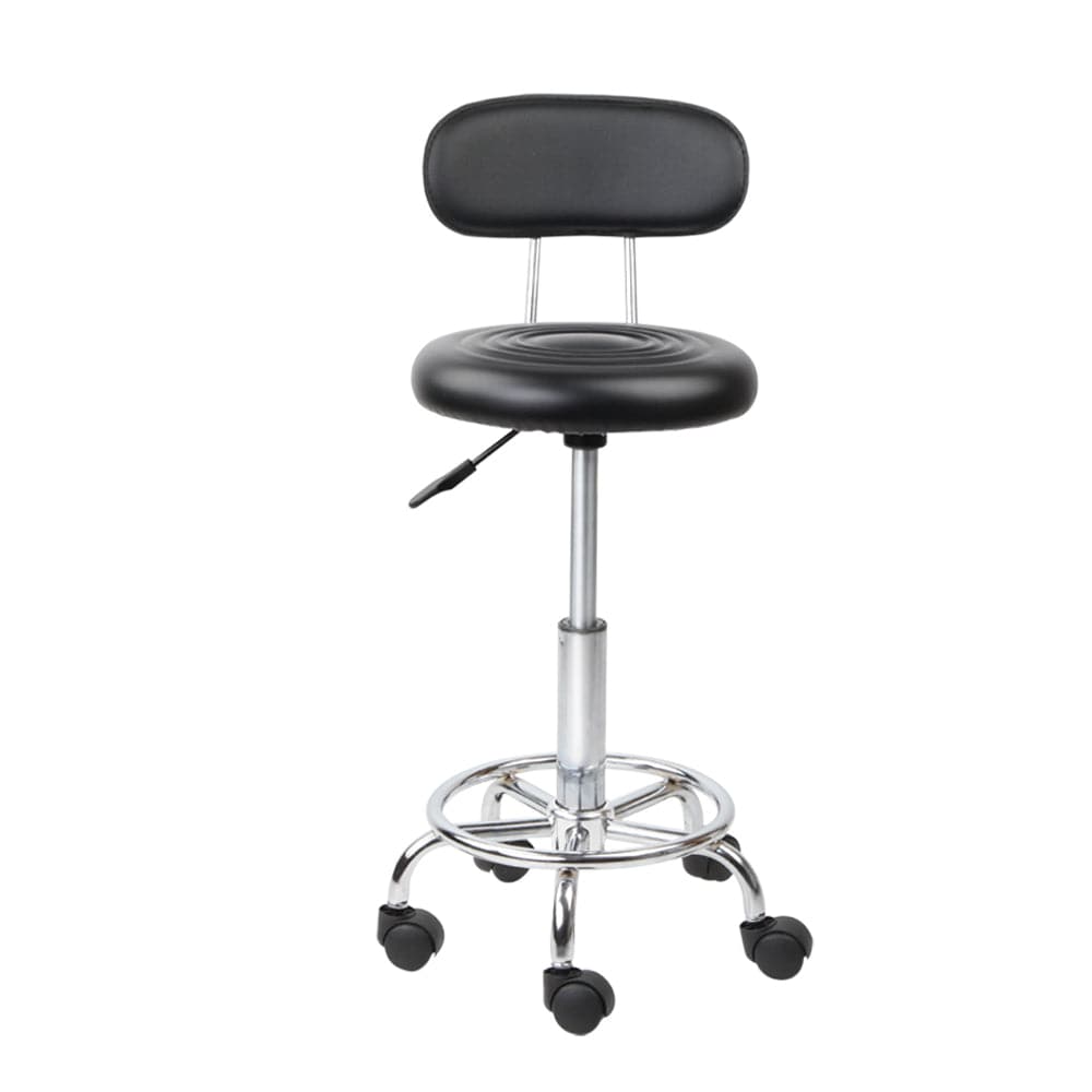 Artiss Furniture > Living Room > Ottomans & Footstools Artiss Salon Stool Swivel Chair Backrest Black