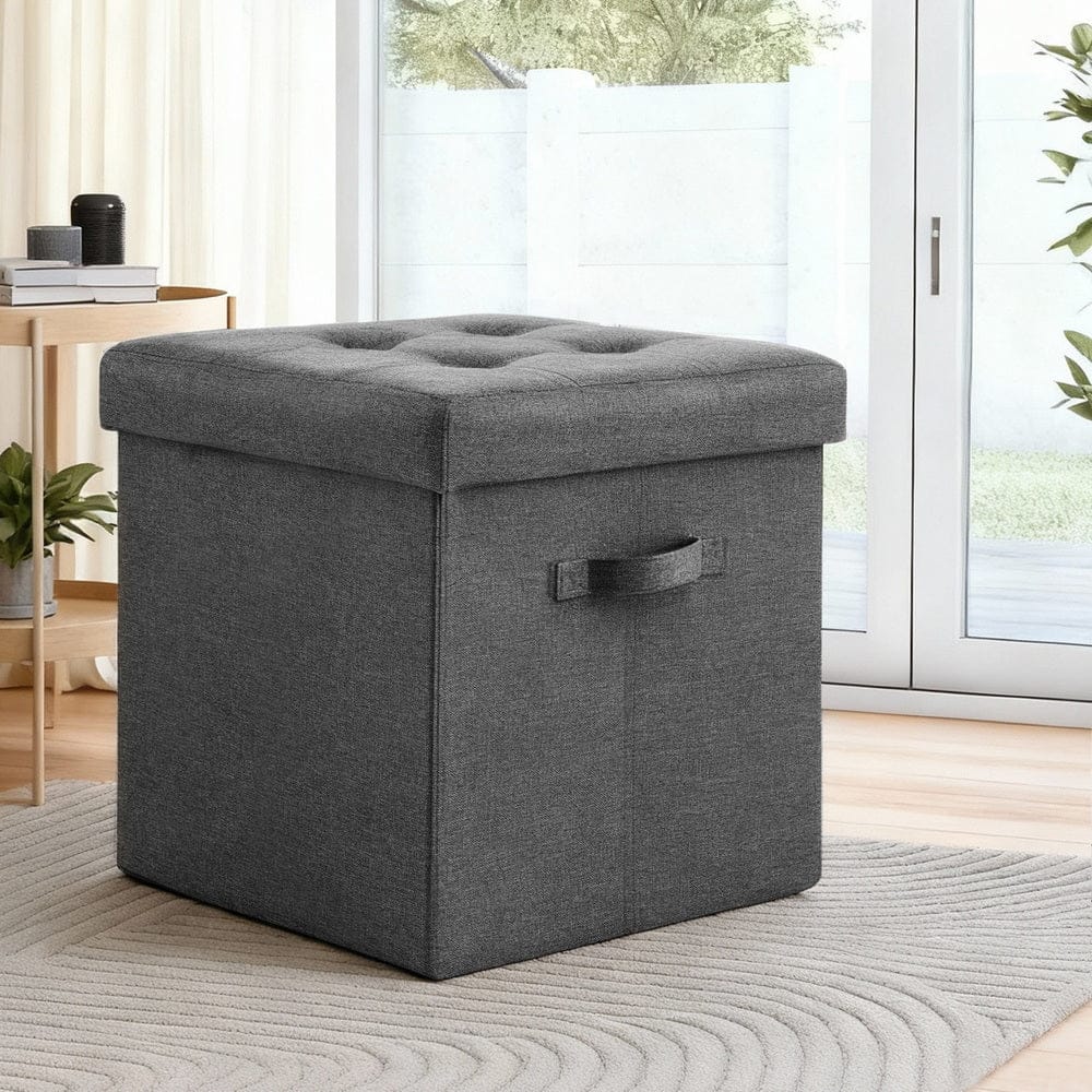 Artiss Furniture > Living Room > Ottomans & Footstools Artiss Storage Ottoman Rest Foot Stool Foldable