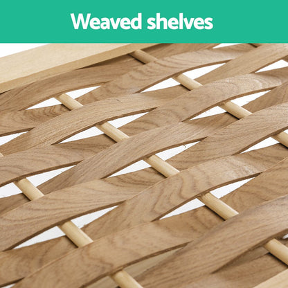 Artiss Furniture > Living Room > Shoe Storage Artiss 4-tier Shoe Rack 12 Pairs Shoe Storage Weaved Shelves