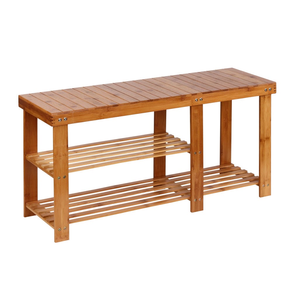 Artiss Furniture > Living Room > Shoe Storage Artiss Bamboo Shoe Rack Bench