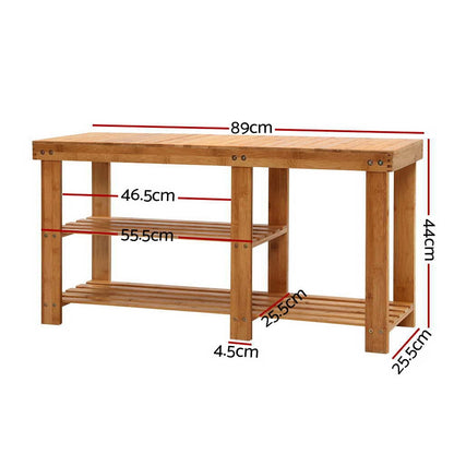 Artiss Furniture > Living Room > Shoe Storage Artiss Bamboo Shoe Rack Bench