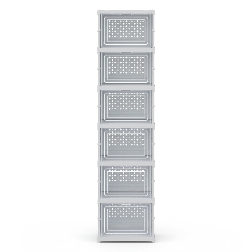 Artiss Furniture > Living Room > Shoe Storage Artiss Foldable Shoe Rack Organizer 6 Tier Storage Shelf Hallway