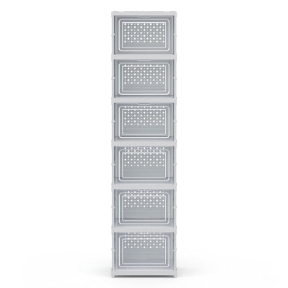 Artiss Furniture > Living Room > Shoe Storage Artiss Foldable Shoe Rack Organizer 6 Tier Storage Shelf Hallway