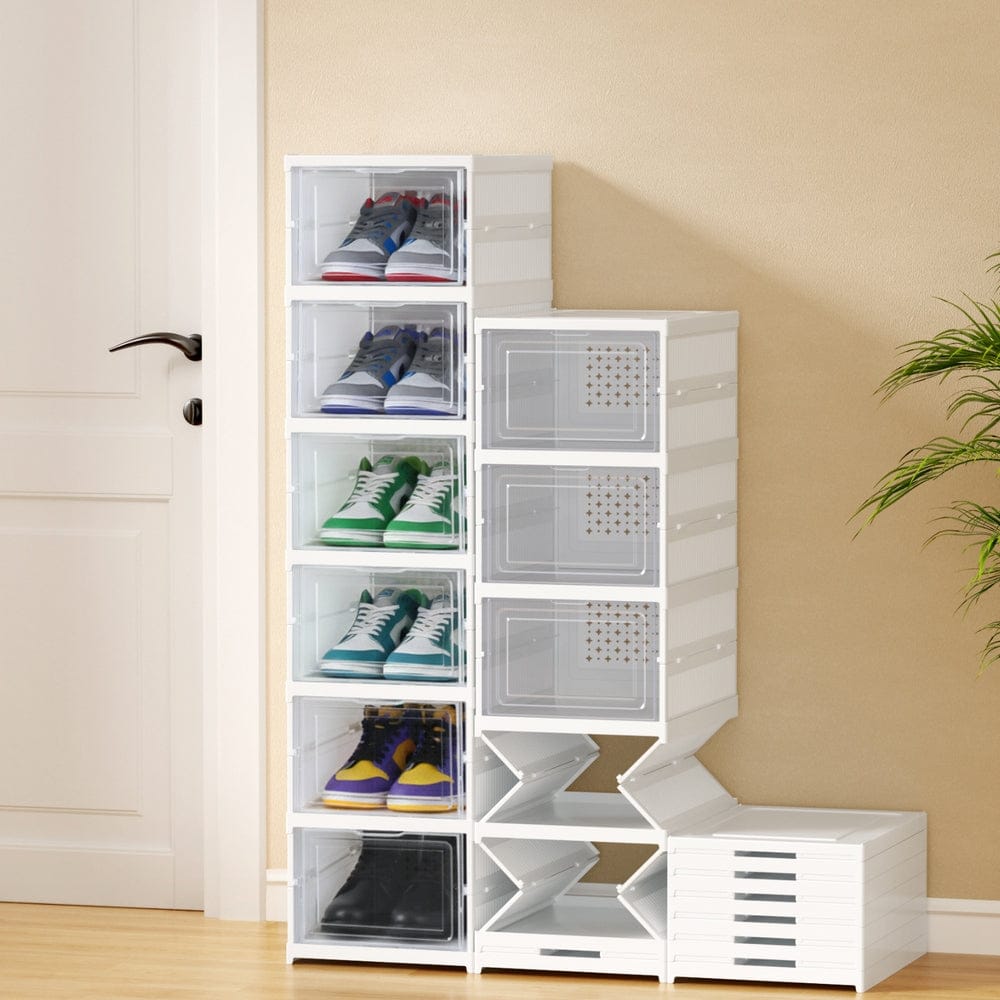 Artiss Furniture > Living Room > Shoe Storage Artiss Foldable Shoe Rack Organizer 6 Tier Storage Shelf Hallway